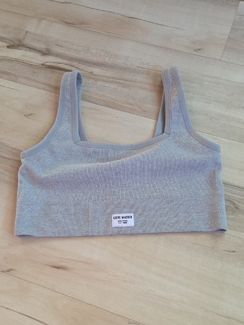 🩷Steve Madden Light Grey Seamless Sports Bra Womens 1X